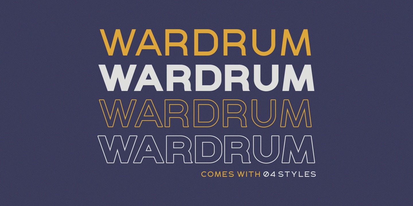 Пример шрифта Wardrum Regular